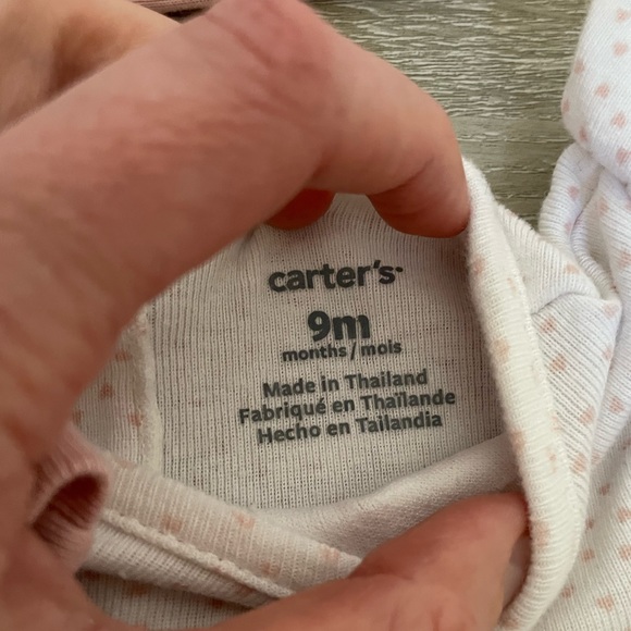 Carter’s Infant Heart 2pc Jumper Set, size 9m, in pink and white - Picture 7 of 8
